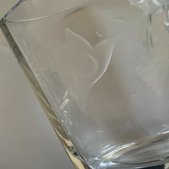 VINTAGE HUMMINGBIRD VASE Clear Glass EUC - Picture 4 of 5